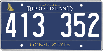 RI license plate 413352