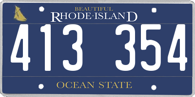 RI license plate 413354