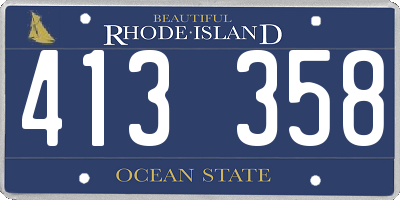 RI license plate 413358