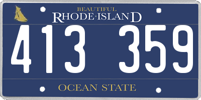RI license plate 413359