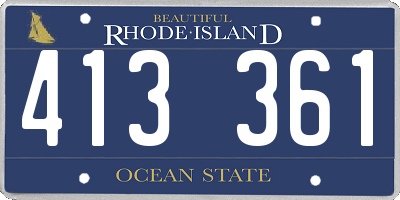 RI license plate 413361