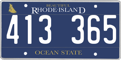RI license plate 413365