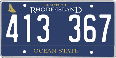RI license plate 413367