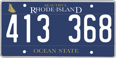 RI license plate 413368