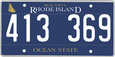 RI license plate 413369