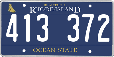 RI license plate 413372