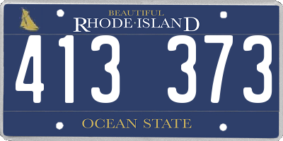 RI license plate 413373