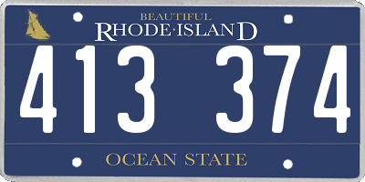 RI license plate 413374