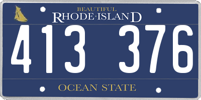 RI license plate 413376