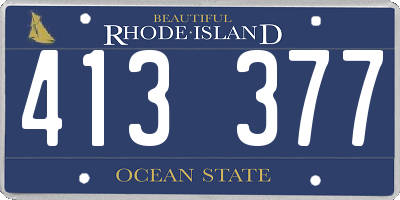 RI license plate 413377
