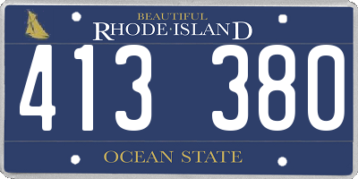 RI license plate 413380