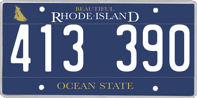 RI license plate 413390