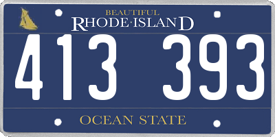 RI license plate 413393