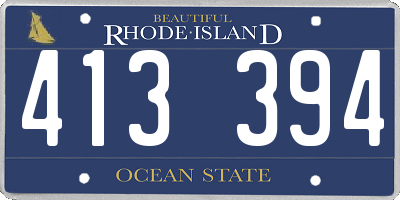 RI license plate 413394