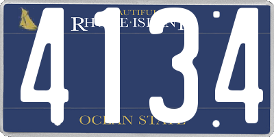 RI license plate 4134