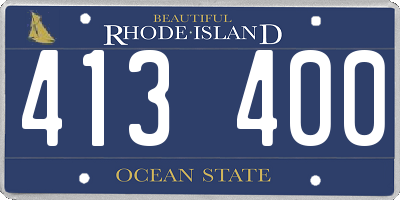 RI license plate 413400