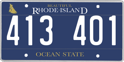 RI license plate 413401