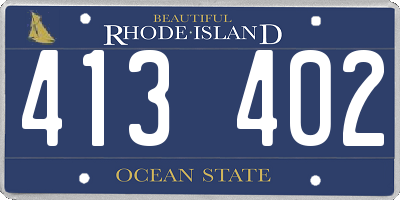 RI license plate 413402