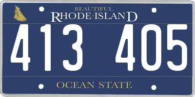 RI license plate 413405