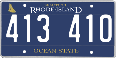 RI license plate 413410