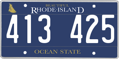 RI license plate 413425