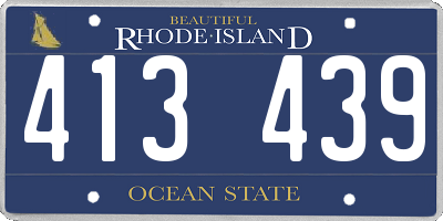 RI license plate 413439