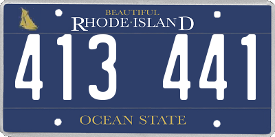 RI license plate 413441