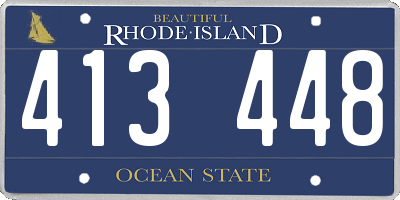 RI license plate 413448