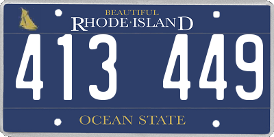 RI license plate 413449