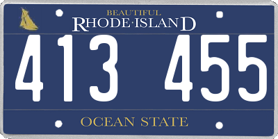 RI license plate 413455