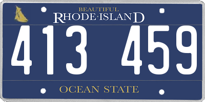 RI license plate 413459