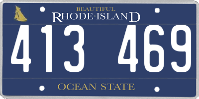 RI license plate 413469