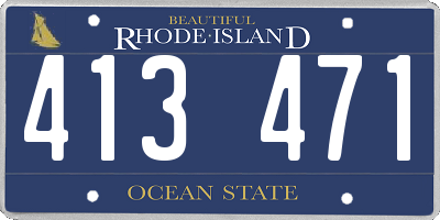 RI license plate 413471