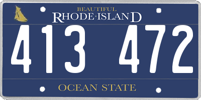 RI license plate 413472