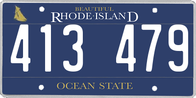 RI license plate 413479