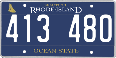 RI license plate 413480