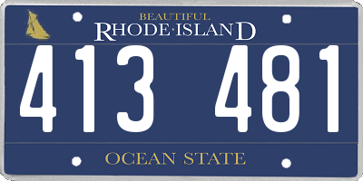 RI license plate 413481