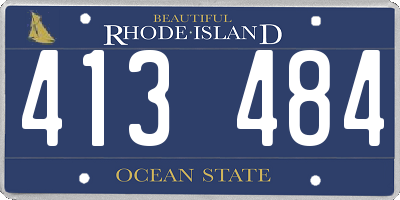 RI license plate 413484