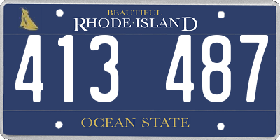 RI license plate 413487