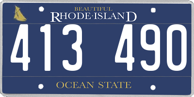 RI license plate 413490