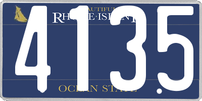 RI license plate 4135