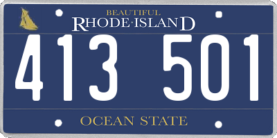 RI license plate 413501