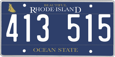RI license plate 413515