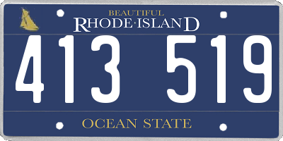 RI license plate 413519