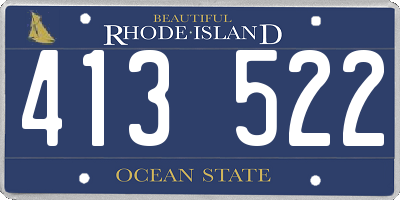 RI license plate 413522