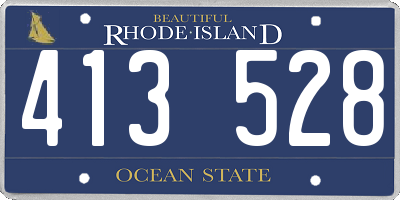 RI license plate 413528