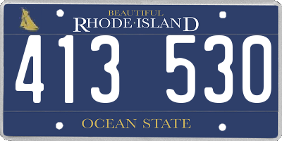 RI license plate 413530