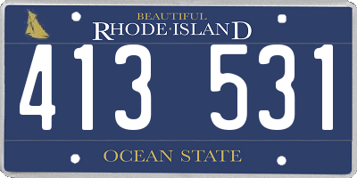RI license plate 413531