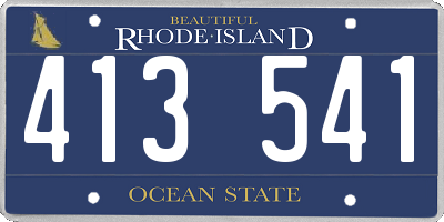 RI license plate 413541