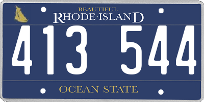RI license plate 413544